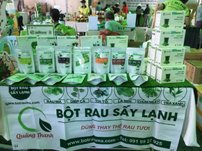 THIÊN NHIÊN VIỆT VỚI BỘT RAU SẤY LẠNH CÓ TIÊU CHUẨN, ĐÃ XUẤT KHẨU ĐƯỢC ĐẾN CÁC THỊ TRƯỜNG KHÓ TÍNH