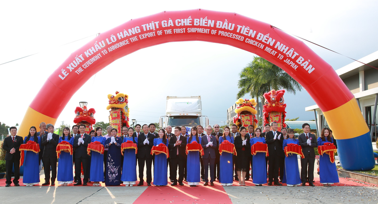 Việt Nam xuất khẩu 33,6 tấn thịt gà chế biến đầu tiên sang Nhật Bản